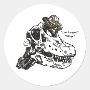 STICKER ROND JOEL DINOSAUR LE DERNIER DE NOUS PARTIE 2