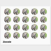 Sticker Rond Joey kangaroo mignon (Feuille)