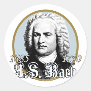 Sticker Rond Johann Sebastian Bach