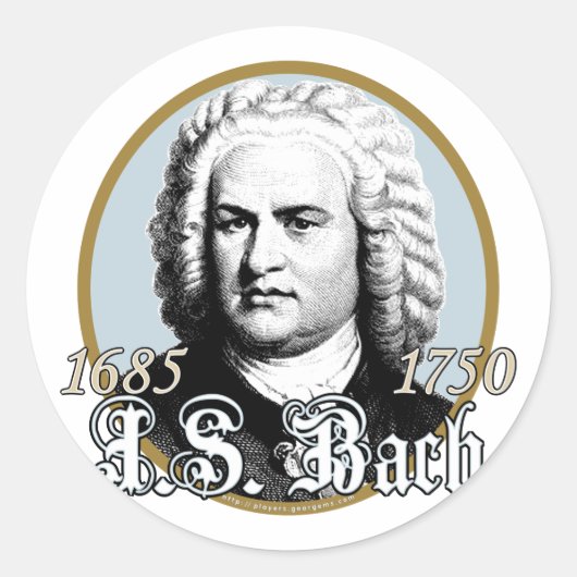 Sticker Rond Johann Sebastian Bach (Devant)