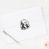Sticker Rond Johann Sebastian Bach (Enveloppe)