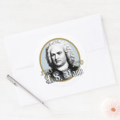 Sticker Rond Johann Sebastian Bach (Enveloppe)