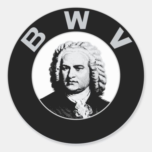 Sticker Rond Johann Sebastian Bach (Devant)