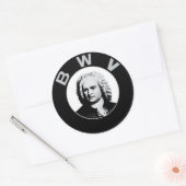 Sticker Rond Johann Sebastian Bach (Enveloppe)