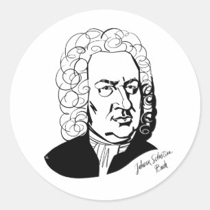 Sticker Rond Johann Sebastian Bach