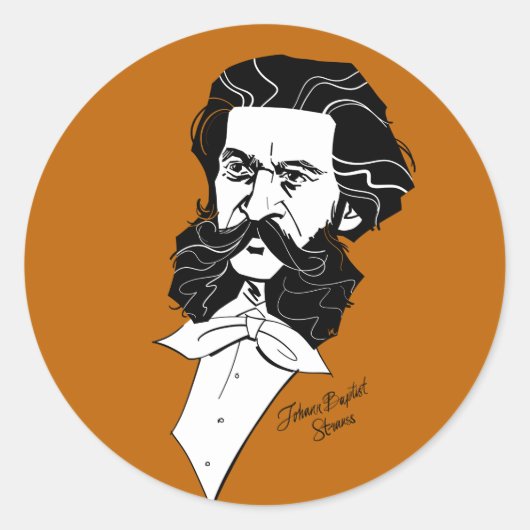 Sticker Rond Johann Strauss Jr (Devant)