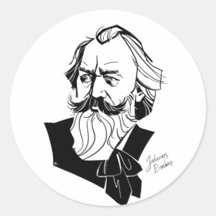 Sticker Rond Johannes Brahms