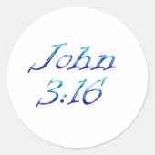 Sticker Rond John 3:16 (Devant)