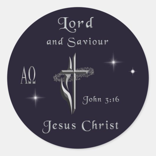 Sticker Rond John 3:16 (Devant)