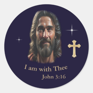 Sticker Rond John 3:16 T-shirt