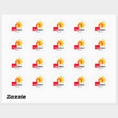 Sticker Rond John 8:36 LIBRE EN EFFET Personnalisable Christian (Feuille)