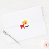 Sticker Rond John 8:36 LIBRE EN EFFET Personnalisable Christian (Enveloppe)