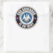 Sticker Rond John Bel Edwards est un idiot (Sac)