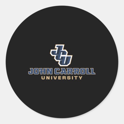 Sticker Rond John Carroll Blue Streaks Icône Jcu (Devant)