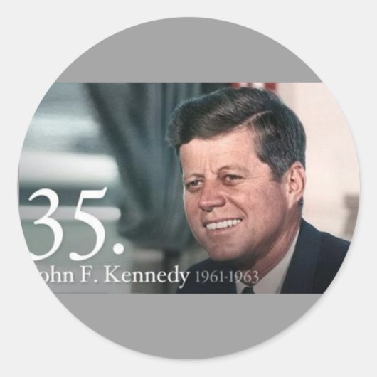 Sticker Rond John F Kennedy (Devant)