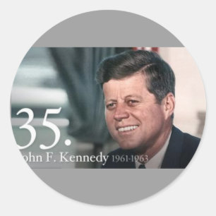 Sticker Rond John F Kennedy