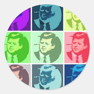 Sticker Rond John F. Kennedy/JFK