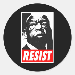 Sticker Rond John Lewis - Résister - 2020