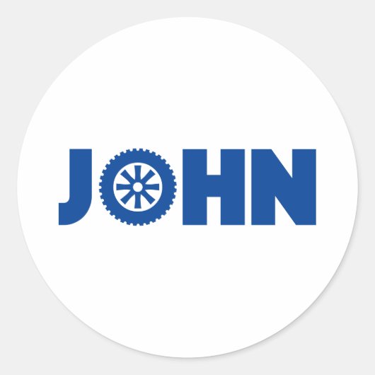Sticker Rond John Petrol Head (Devant)