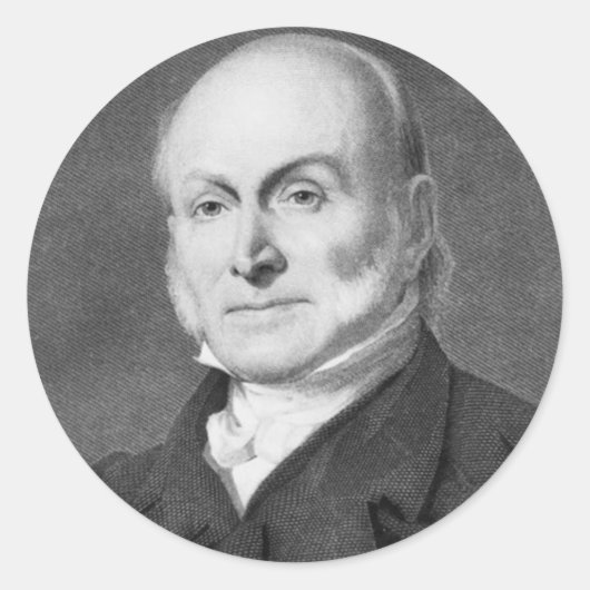 Sticker Rond John Quincy Adams (Devant)
