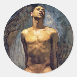 Sticker Rond John Singer Sargent - Étude masculine