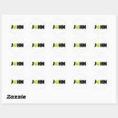 Sticker Rond John Tennis (Feuille)