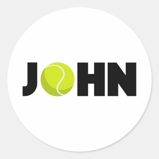 Sticker Rond John Tennis (Devant)