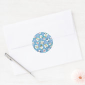 Sticker Rond Johnny Bravo Icon Pattern (Enveloppe)