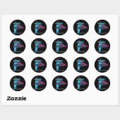 Sticker Rond Johnny's Jazz Lounge (Feuille)