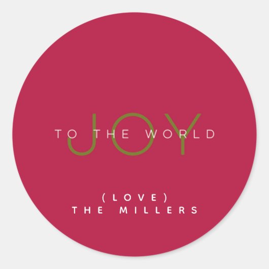 Sticker Rond Joie Au Monde (Devant)