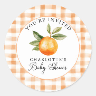 Sticker Rond Joie de Fleur d'Orange Little Cutie