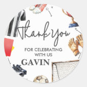 Sticker Rond Joie de Foot Anniversaire (Devant)