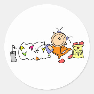 Sticker Rond Joie de la fête du bois