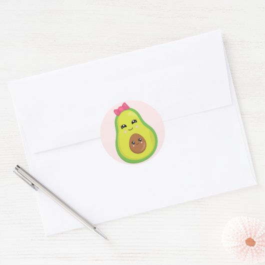 Sticker Rond Joie des avocats (Enveloppe)