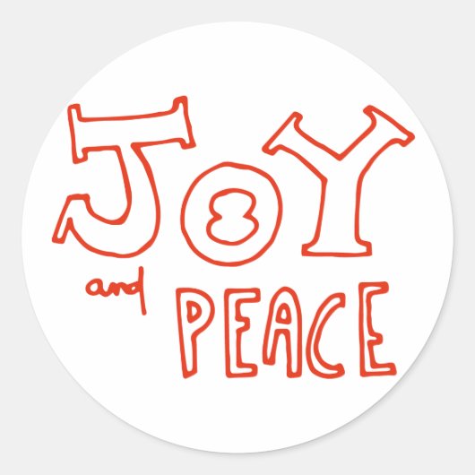 Sticker Rond Joie et paix | Noël (Devant)