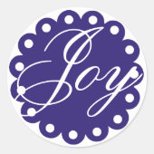 Sticker Rond Joie Fête de Noël maison (Devant)