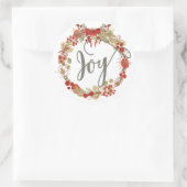 Sticker Rond Joie Noël Fête de la couronne (Sac)