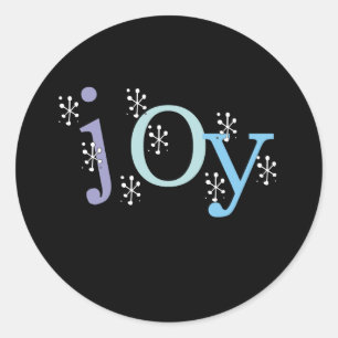 Sticker Rond JOIE Noël Vacances d'hiver