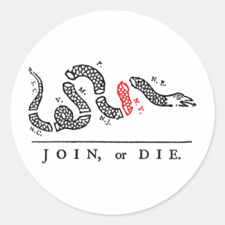Sticker Rond JOIN, ou DIE New York