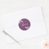 Sticker Rond Joint d'autocollant d'enveloppe de Flourish (Enveloppe)