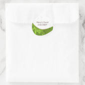 Sticker Rond joint d'enveloppe verte (Sac)