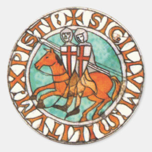 Sticker Rond Joint des chevaliers Templar