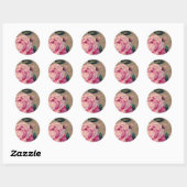 Sticker Rond Joint rose rustique d'enveloppe (Feuille)