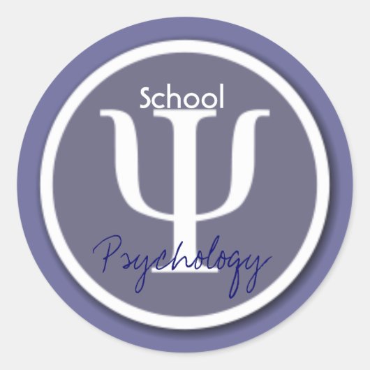 Sticker Rond Joints d'enveloppe de psychologie d'école (Devant)