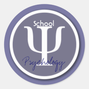 Sticker Rond Joints d'enveloppe de psychologie d'école