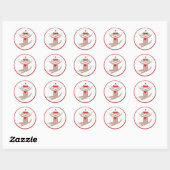 Sticker Rond Joints ou hauts de forme mignons d'enveloppe de (Feuille)