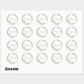Sticker Rond Jointure d'enveloppe de Baby Shower Petit Citrouil (Feuille)
