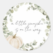 Sticker Rond Jointure d'enveloppe de Baby Shower pour petite ci (Devant)