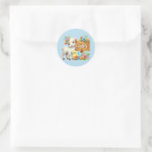 Sticker Rond Joli agneau de Pâques (Sac)