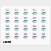 Sticker Rond Joli Anniversaire Floral (Feuille)